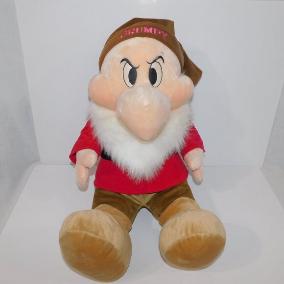 Disney Store Snow White and the Seven Dwarfs Large 26" Plush GRUMPY Jumbo - Picture 1 of 9